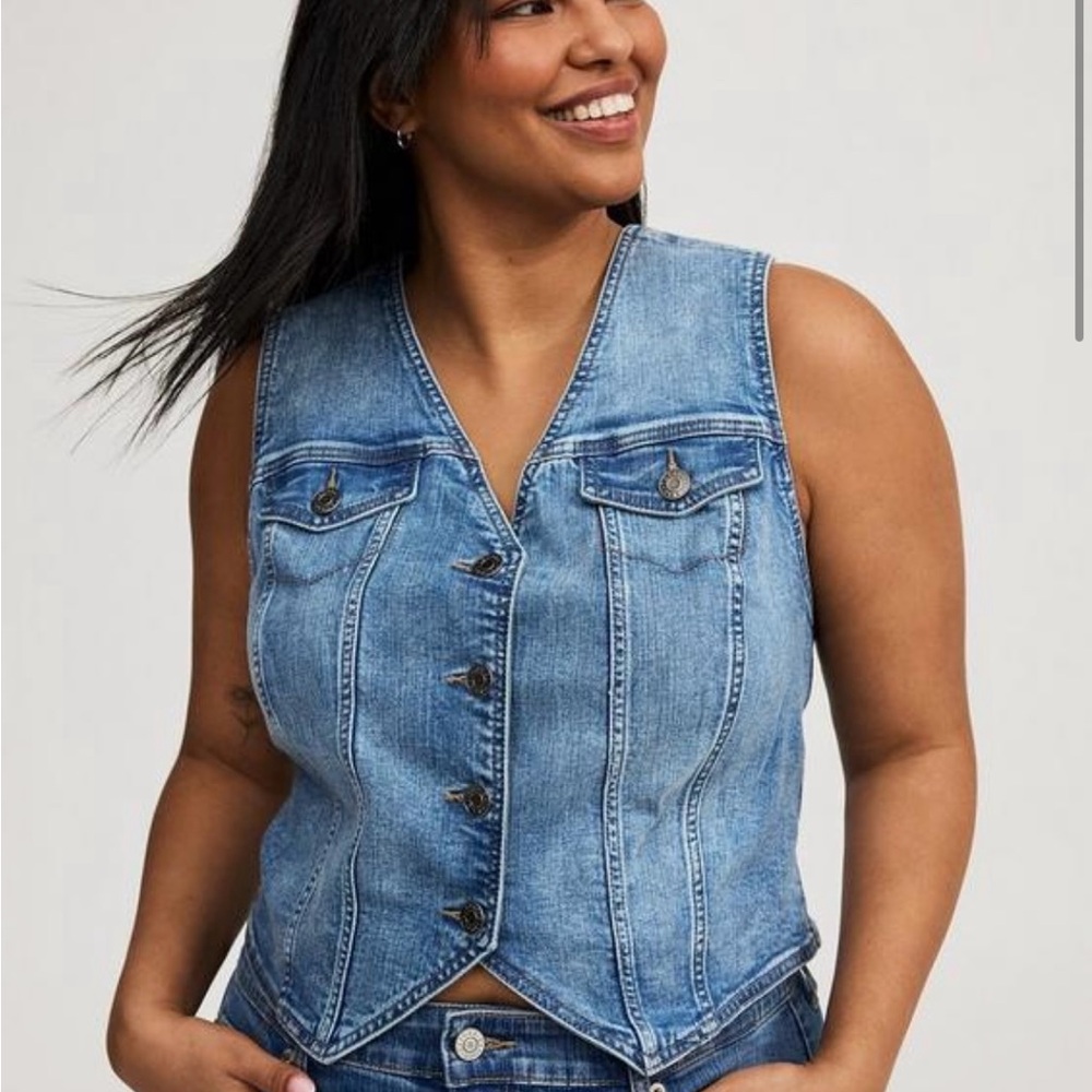 Torrid Western Denim Vest